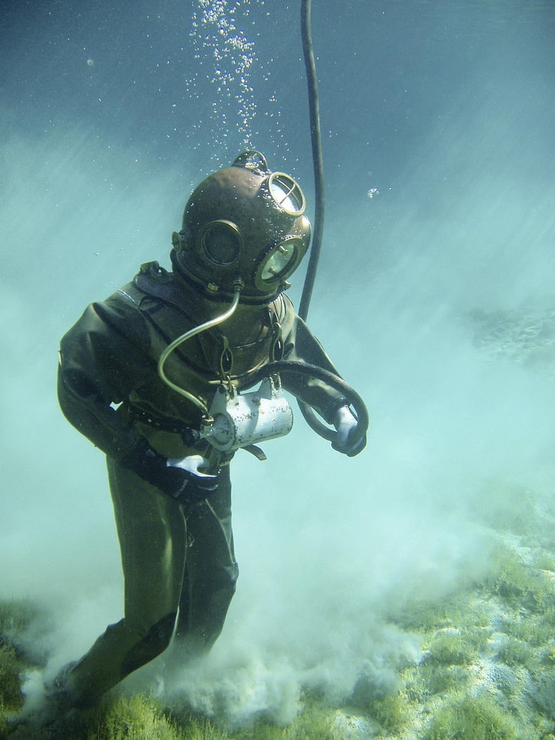 Diver exploring wreck site